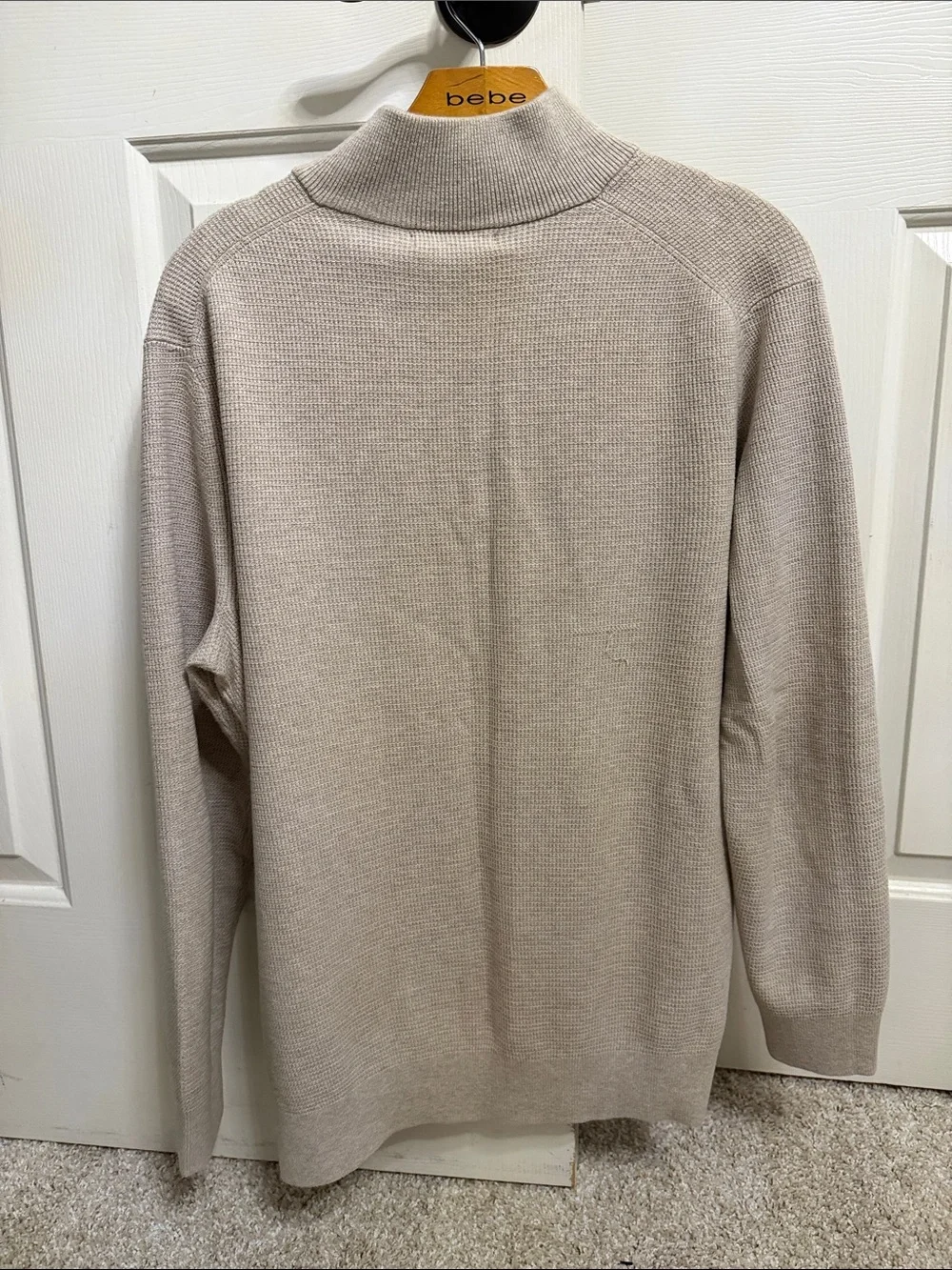Banana Republic Men’s Quarter-Zip Sweater in Light grey/ Taupe